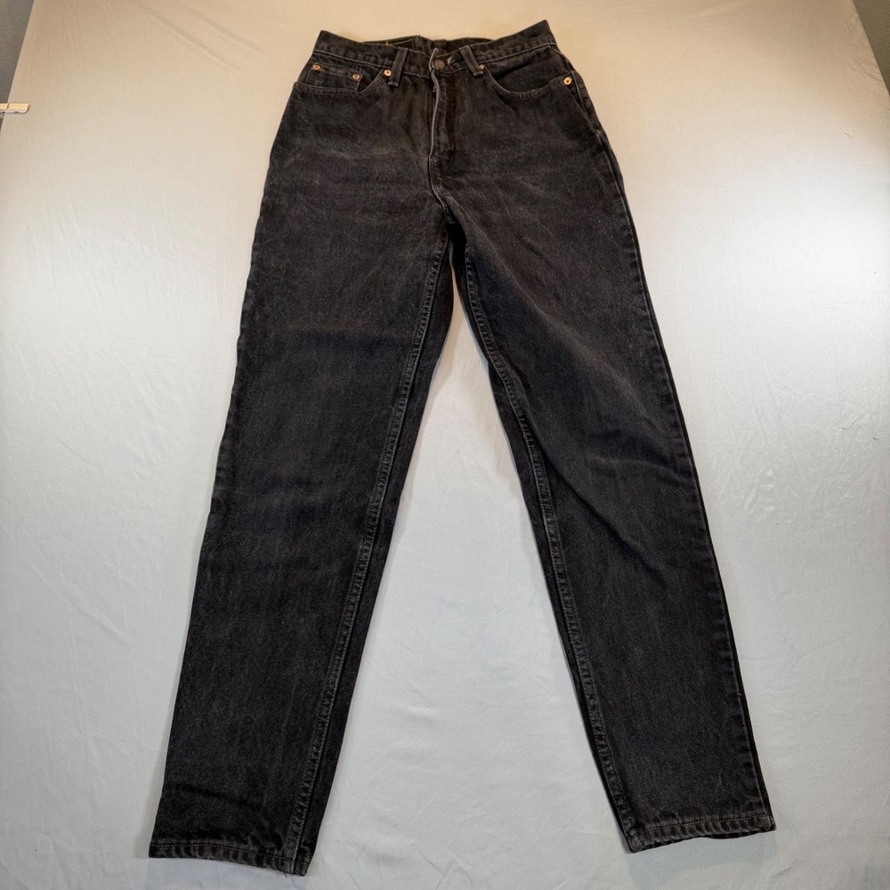 Levis 512 Slim Fit Tapered Leg Jeans Womens 8 Reg M Black‎ Vintage USA 90s Y2K